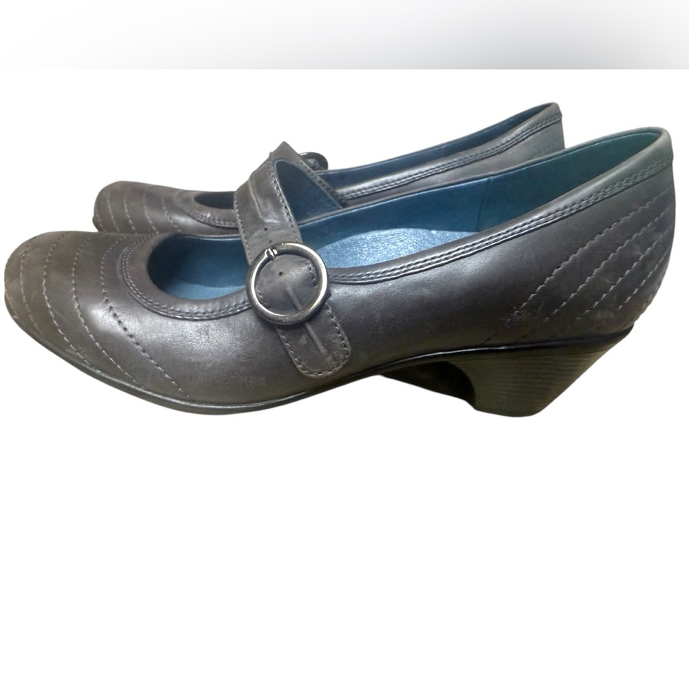 Dansko Women's Fernanda Gray Leather Mary Jane Shoes 8.5